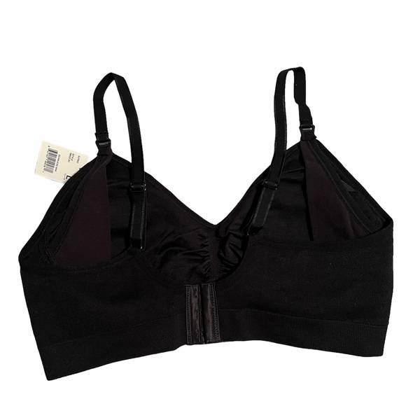 NEW! Lot of 3 Motherhood Maternity Black Seamless Nursing Bras Size Large - Picture 6 of 12